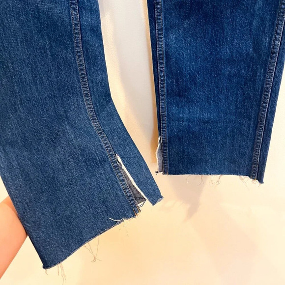 Re/Done 90s High Rise Loose Distressed High Waist Blue Designer Denim Jeans 27 - Picture 3 of 12